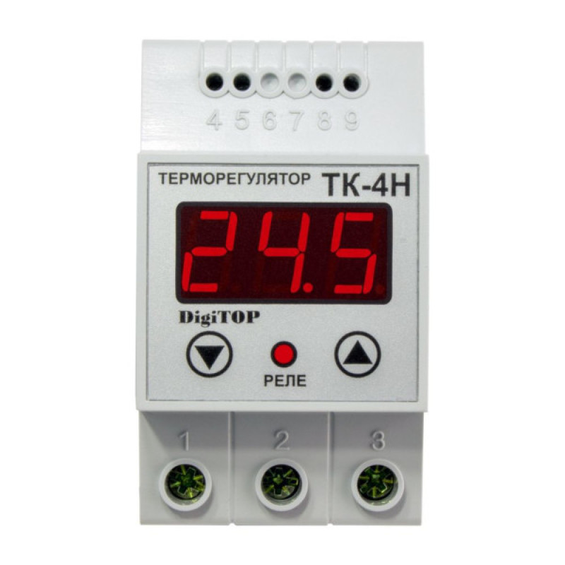 Цифровой терморегулятор DigiTOP з датчиком DS18B20 ТК-4H на DIN-рейку