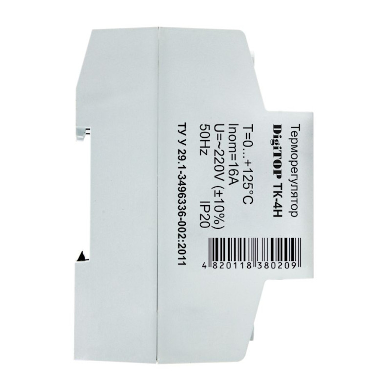 Цифровой терморегулятор DigiTOP з датчиком DS18B20 ТК-4H на DIN-рейку