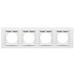 Рамка четверная NILSON Thor белая 27110094