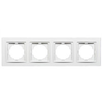 Рамка четверная NILSON Thor белая 27110094