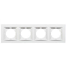 Рамка четверная NILSON Thor белая 27110094