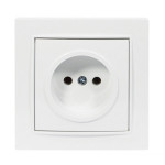 Розетка одинарная б/з NILSON Thor белая 27111015
