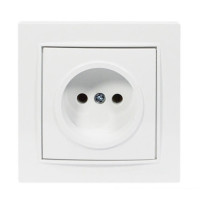 Розетка одинарная б/з NILSON Thor белая 27111015