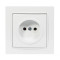 Розетка одинарная б/з NILSON Thor белая 27111015