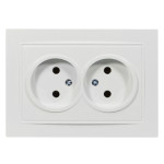 Розетка двойная б/з NILSON Thor белая 27111024