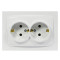 Розетка двойная с/з NILSON Thor белая 27111025