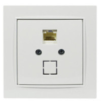 Розетка одинарная компьютерная без модуля RJ-45 NILSON Thor белая 27111042