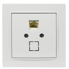 Розетка одинарная компьютерная без модуля RJ-45 NILSON Thor белая 27111042