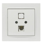 Розетка одинарная телефонная RJ-11 NILSON Thor белая 27111040