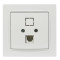 Розетка одинарная телефонная RJ-11 NILSON Thor белая 27111040