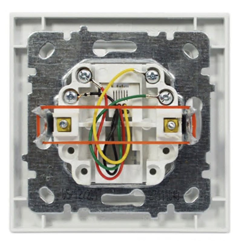 Розетка одинарна телефонна RJ-11 NILSON Thor біла 27111040