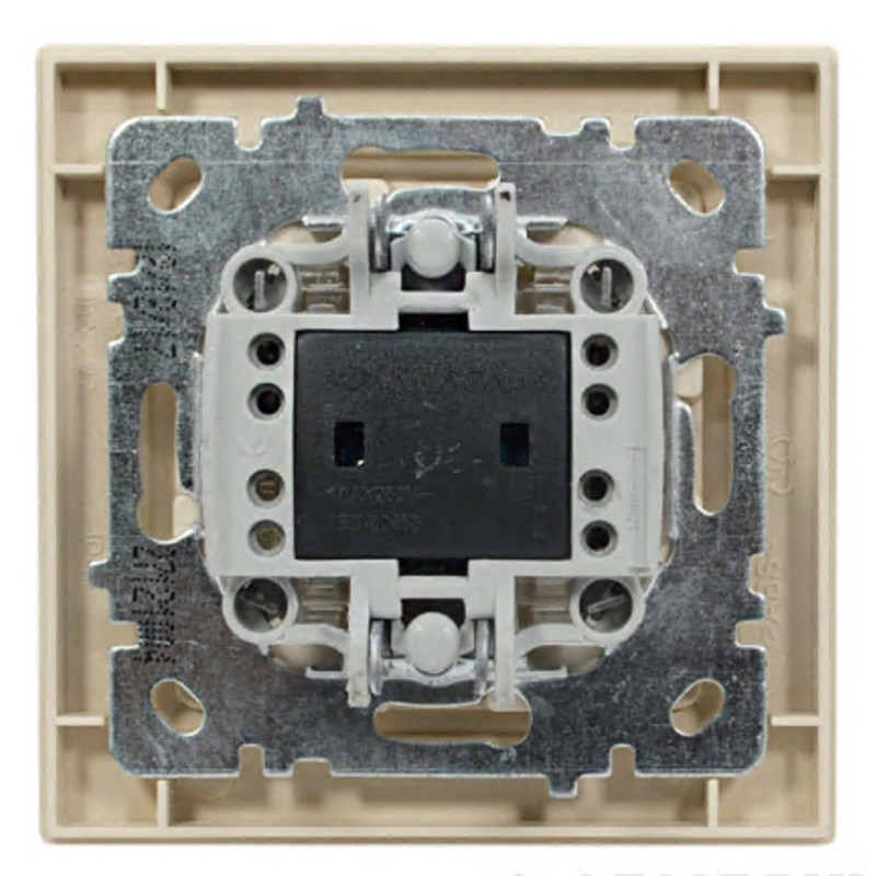 Выключатель двухклавишный с подсветкой NILSON Thor крем 27121004