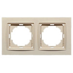 Рамка двойная универсальная NILSON Thor крем 27120092