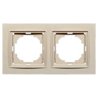 Рамка двойная универсальная NILSON Thor крем 27120092