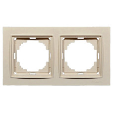Рамка двойная универсальная NILSON Thor крем 27120092