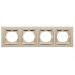 Рамка четверная универсальная NILSON Thor крем 27120094