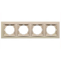 Рамка четверная универсальная NILSON Thor крем 27120094