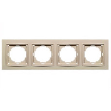 Рамка четверная универсальная NILSON Thor крем 27120094