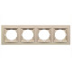 Рамка четверная универсальная NILSON Thor крем 27120094