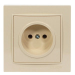 Розетка одинарная б/з NILSON Thor крем 27121015