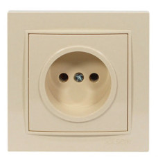 Розетка одинарная б/з NILSON Thor крем 27121015