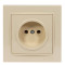 Розетка одинарная б/з NILSON Thor крем 27121015