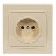 Розетка одинарная б/з NILSON Thor крем 27121015