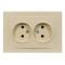 Розетка двойная б/з NILSON Thor крем 27121024