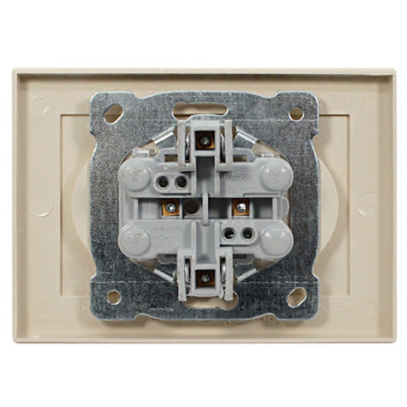 Розетка двойная б/з NILSON Thor крем 27121024