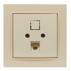 Розетка одинарная компьютерная без модуля RJ-45 NILSON Thor крем 27121042