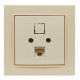 Розетка одинарная компьютерная без модуля RJ-45 NILSON Thor крем 27121042