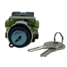 Кнопка поворотная АСКО-УКРЕМ XB2-BG03 с ключом 3-х позиционная A0140010008