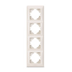 Рамка четвірна вертикальна VIDEX Binera крем (VF-BNFR4V-CR)