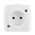 Розетка El-BI Alsu одинарна б/з накладна біла IP20 (504-010200-215)