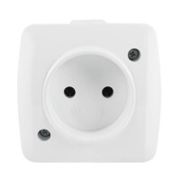 Розетка El-BI Alsu одинарная б/з накладная белая IP20 (504-010200-215)