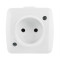 Розетка El-BI Alsu одинарная б/з накладная белая IP20 (504-010200-215)
