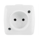 Розетка El-BI Alsu одинарна б/з накладна біла IP20 (504-010200-215)