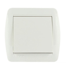 Выключатель накладной одноклавишный LEZARD Demet белый IP20 711-0200-100