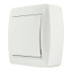 Выключатель накладной одноклавишный LEZARD Demet белый IP20 711-0200-100