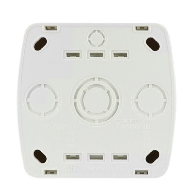 Выключатель накладной одноклавишный LEZARD Demet белый IP20 711-0200-100