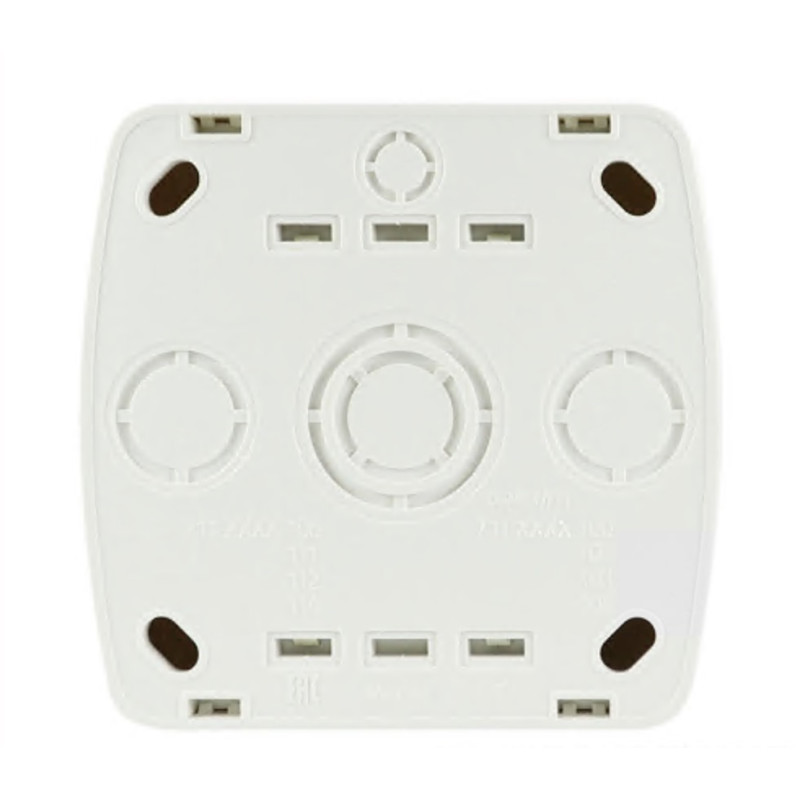 Выключатель накладной двухклавишный LEZARD Demet белый IP20 711-0200-101