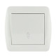 Вимикач накладний прохідний одноклавішний LEZARD Demet білий IP20 711-0200-105