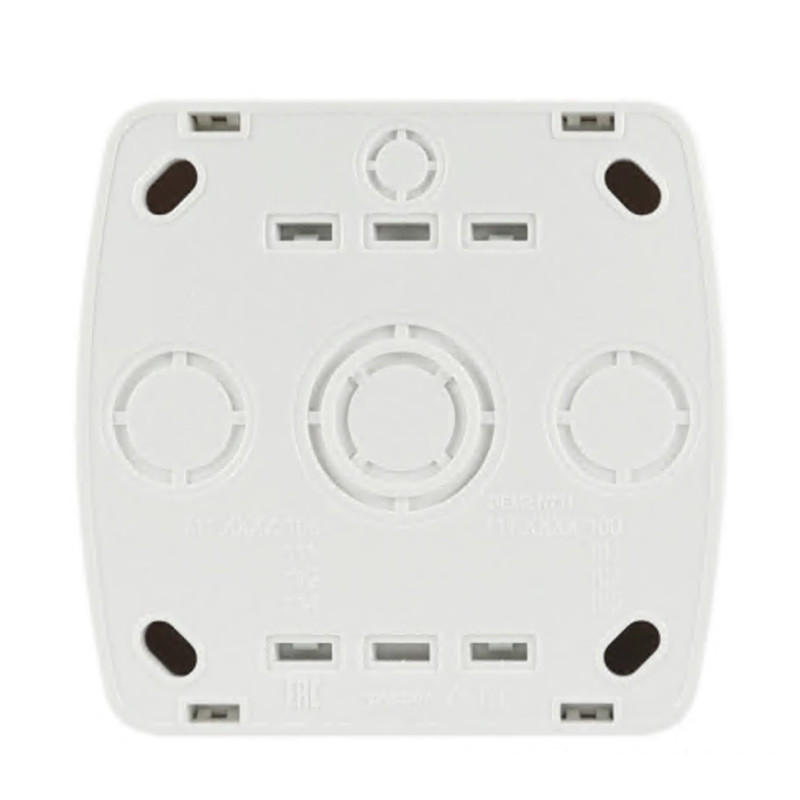 Вимикач накладний прохідний одноклавішний LEZARD Demet білий IP20 711-0200-105