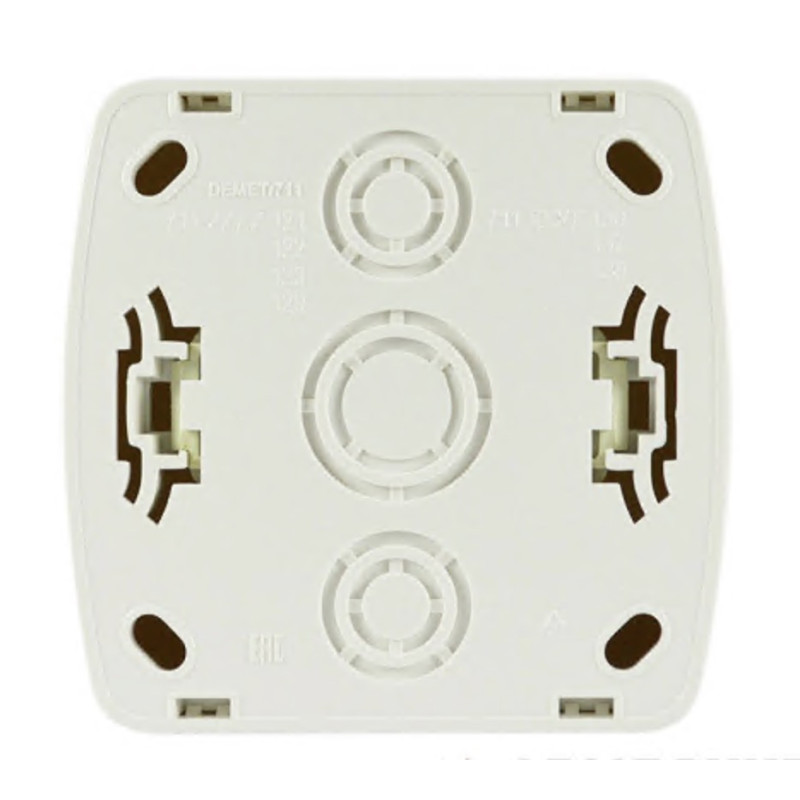 Розетка накладная одинарная б/з LEZARD Demet белая IP20 711-0200-121