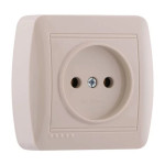 Розетка накладная без заземления DEMET крем 711-0300-121