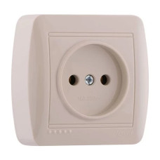Розетка накладная без заземления DEMET крем 711-0300-121