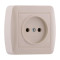 Розетка накладная без заземления DEMET крем 711-0300-121