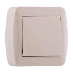 Выключатель накладной одноклавишный DEMET крем 711-0300-100