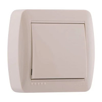 Выключатель накладной одноклавишный DEMET крем 711-0300-100