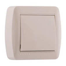 Выключатель накладной одноклавишный DEMET крем 711-0300-100